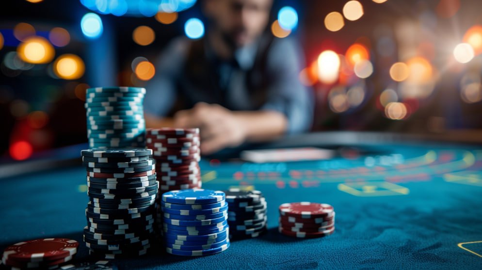 Antarmuka aplikasi mobile klikbet77 menampilkan meja live blackjack dan pilihan olahraga